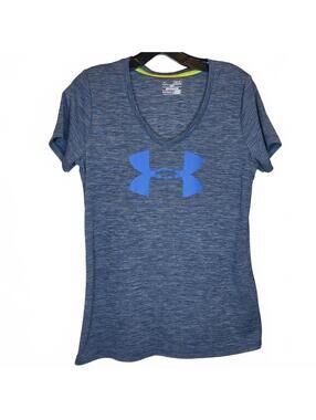 Under Armour blue heather performance athletic shirt loose fit Women's M